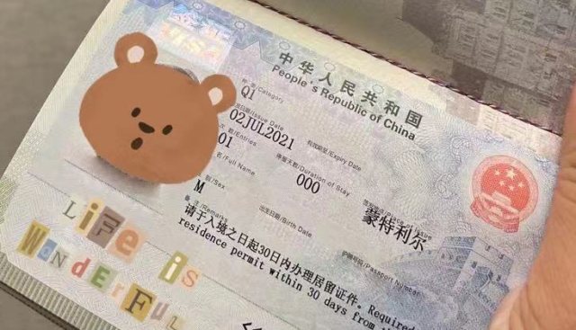 非紧急人道​主义中国探亲签三个工作日出签